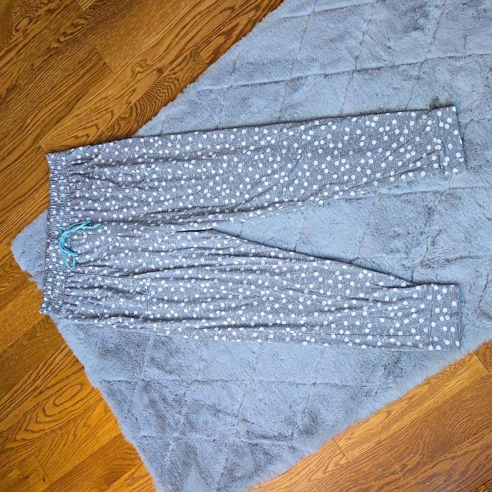 Jane & Bleecker Grey/White Pajama Joggers, Women's Small, Great Condition